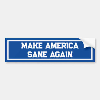 Funny Political Make America Sane Again Bumper Sticker