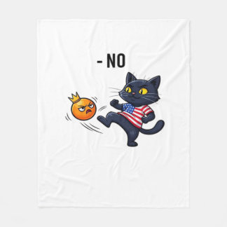 Funny Political Meme No Cat Design Fleece Blanket
