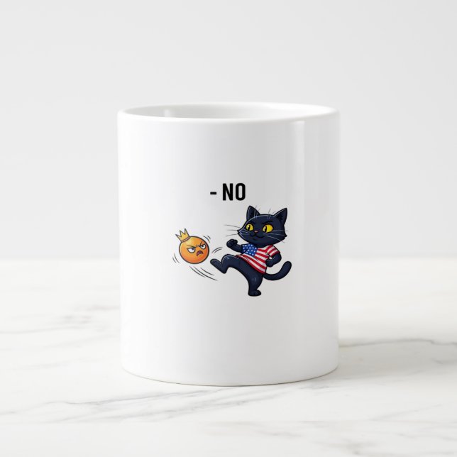 Funny Political Meme No Cat Large Coffee Mug (Front)