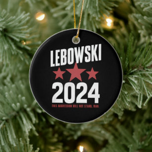 Funny Political Name Lebowski Political Election  Ceramic Ornament