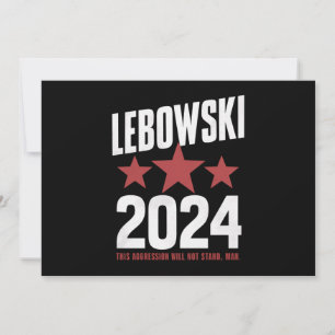 Funny Political Name Lebowski Political Election  Invitation