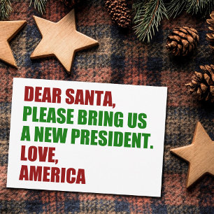 Funny Political New President for Christmas Holiday Card
