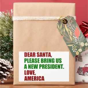 Funny Political New President for Christmas Rectangular Sticker