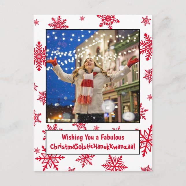Funny Politically Correct All Inclusive Seasonal Holiday Postcard (Front)