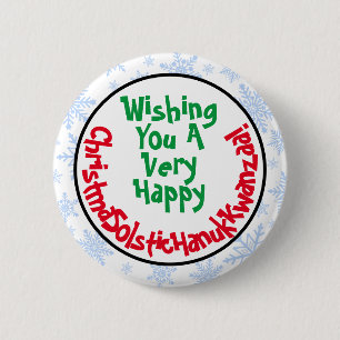 Funny Politically Correct Inclusive Holiday 6 Cm Round Badge
