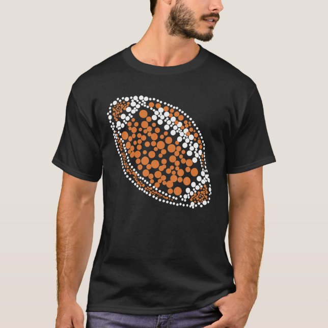 Funny Polka Dot Football Lover Player Internationa T-Shirt (Front)