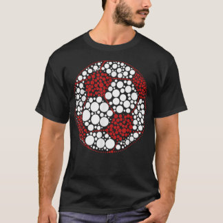 Funny Polka Dot Soccer Lover Player International  T-Shirt