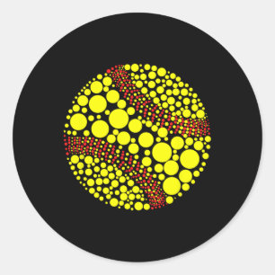 Funny Polka Dot Softll Lover Player International Classic Round Sticker