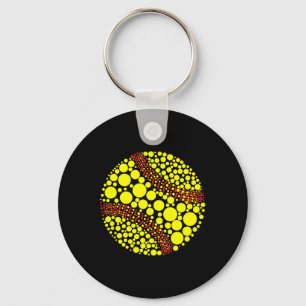 Funny Polka Dot Softll Lover Player International  Key Ring