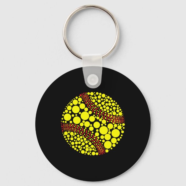 Funny Polka Dot Softll Lover Player International  Key Ring (Front)
