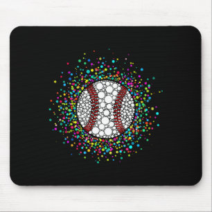 Funny Polka Dots Baseball Lover Fan Happy Dot Day  Mouse Pad