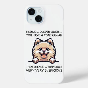 Funny Pomeranian Dog iPhone 15 Case
