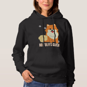 Funny Pomeranian Dog No Fluffs Given Fitted Hoodie