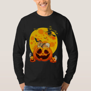 Funny Pomeranian Dog Pumpkin Witch Hat T-Shirt