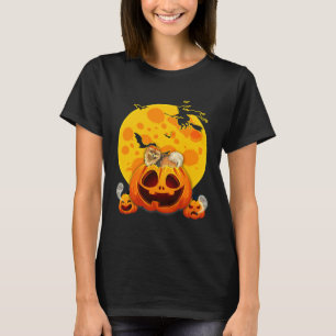 Funny Pomeranian Dog Pumpkin Witch Hat T-Shirt