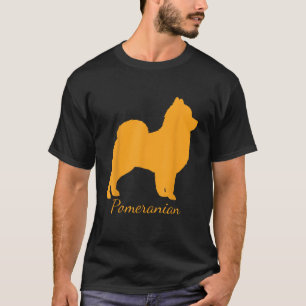 Funny Pomeranian Friend Puppy Love Dog Silhouetted T-Shirt
