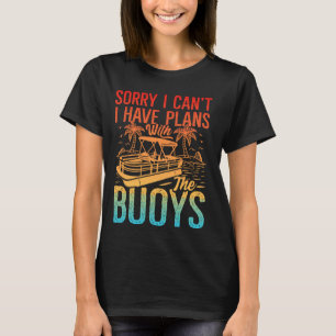 Funny Pontoon Boat Art For Boating Men Pontoon Boa T-Shirt