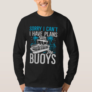 Funny Pontoon Boat Art For Grandpa Boating Men Pon T-Shirt