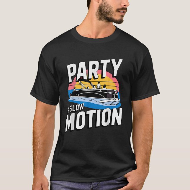 Funny Pontoon Captain Art For Men Women Pontoon Bo T-Shirt (Front)
