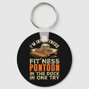 Funny Pontoon Captain Boating 1 Key Ring