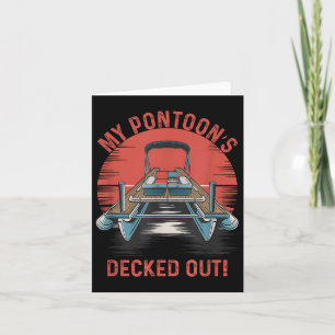Funny Pontoon Lover Boat Captain Boating Pontoon Card