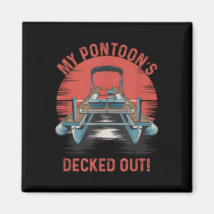 Funny Pontoon Lover Boat Captain Boating Pontoon Magnet