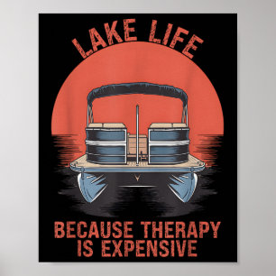 Funny Pontoon Lover Boat Captain Boating Pontoon _ Poster