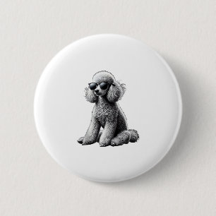 Funny Poodle Animal Lover Dogs Graphic Cute Dog Ow 6 Cm Round Badge