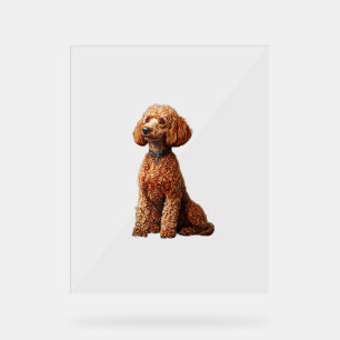 Funny Poodle Animal Lover Dogs Graphic Cute Dog Ow Acrylic Sign