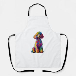 Funny Poodle Animal Lover Dogs Graphic Cute Dog Ow Apron