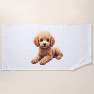 Funny Poodle Animal Lover Dogs Graphic Cute Dog Ow Beach Towel