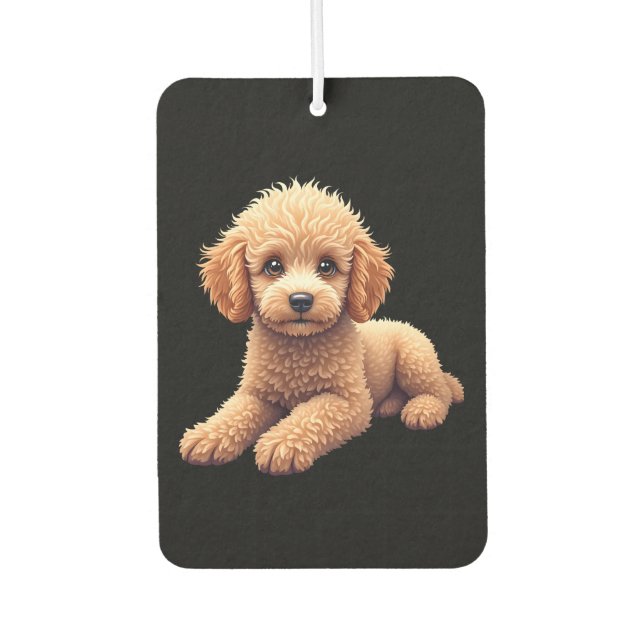 Funny Poodle Animal Lover Dogs Graphic Cute Dog Ow Car Air Freshener (Front)