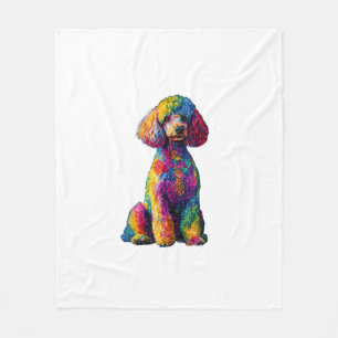 Funny Poodle Animal Lover Dogs Graphic Cute Dog Ow Fleece Blanket