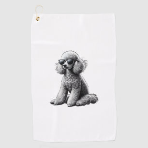 Funny Poodle Animal Lover Dogs Graphic Cute Dog Ow Golf Towel