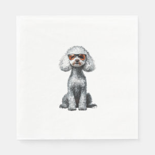 Funny Poodle Animal Lover Dogs Graphic Cute Dog Ow Napkin