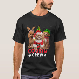 Funny Poodle Cousin Crew Christmas Tree Xmas Dog L T-Shirt