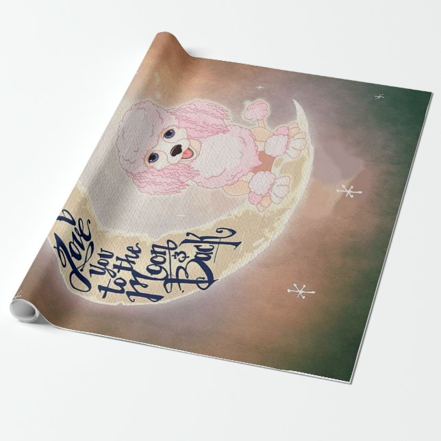 Funny Poodle | Great Birthday Gift Wrapping Paper (Unrolled)