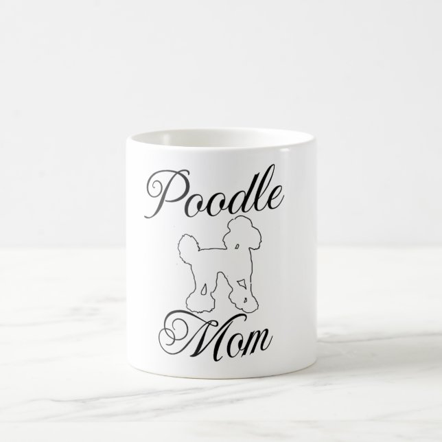 Funny Poodle Mum line art Mug  (Center)