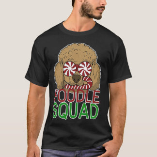 Funny Poodle Squad Christmas dog best friends coun T-Shirt