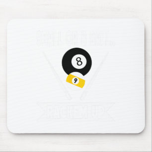 Funny Pool 9 Ball Or 8 Ball Rackem Up Billiards Mouse Pad