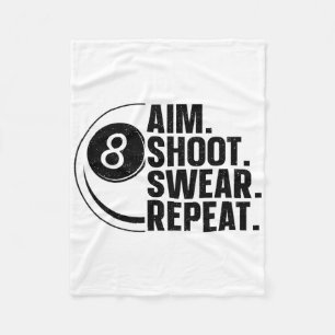 Funny Pool Art For Men Women Billiards Lover Pool Fleece Blanket