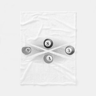Funny Pool Art For Men Women Billiards Lover Pool  Fleece Blanket
