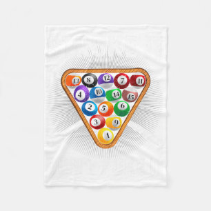 Funny Pool Art For Men Women Billiards Lover Pool  Fleece Blanket