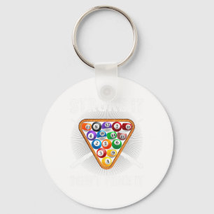Funny Pool Art For Men Women Billiards Lover Pool Key Ring