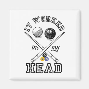 Funny Pool Art For Men Women Billiards Lover Pool Magnet