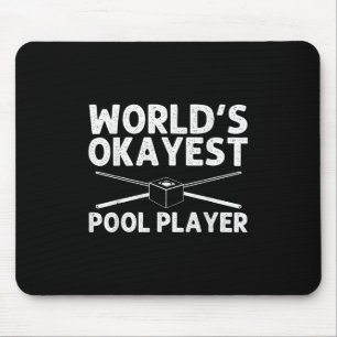 Funny Pool Art For Men Women Billiards Lover Pool Mouse Pad