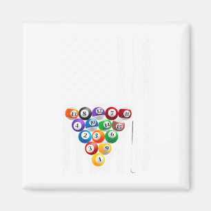 Funny Pool Art For Men Women Billiards Player Bill Magnet