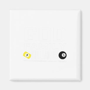Funny Pool Billiard God Family Billiards Gift Magnet