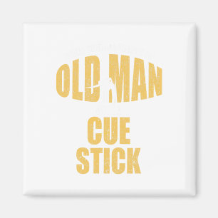 Funny Pool Billiard Player Snooker Old Man With A Magnet