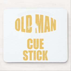 Funny Pool Billiard Player Snooker Old Man With A Mouse Pad